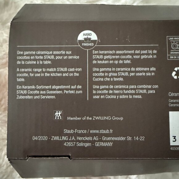 Staub Red Ceramic 2 Piece Bowl set 500mL 15cm diameter - Picture 8 of 9